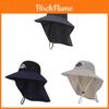 Outdoor Sun Hat For Men Women Polyester Breathable Wide Brim Summer Fishing Cap With Neck Shade