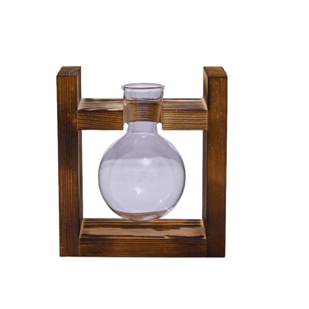 

Wooden Frame Combination Flower Pot Creative Flower Arrangement Container Home Decor Sphere Type Single Bottle
