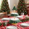 Resin Christmas Tree Cake Stand 2 Tier Cupcake Stand Dessert Tower Pastry Serving Tray Xmas Ornaments Table Decoration 2025