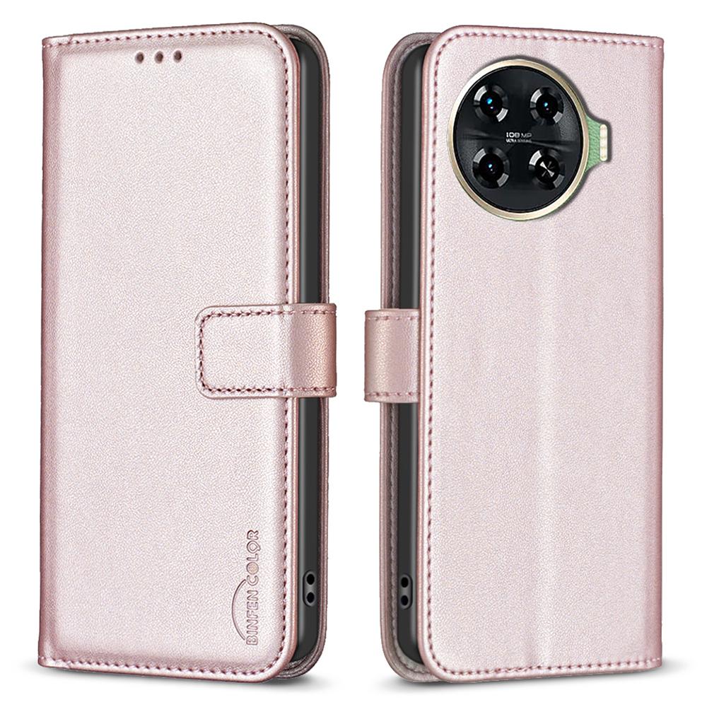 BINFEN COLOR BF17 For TECNO Spark 20 Pro+ Case PU Leather+TPU Card Slots Phone Shell