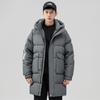 Men's Trendy Winter Hooded Down Jacket - 90% Down, Mid-Length, Casual & Warm