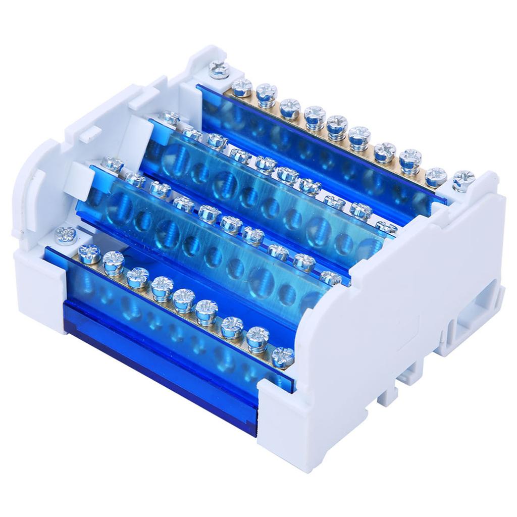 411 Terminal Block Distribution Box Din Rail 4-Level Single Phase for Electrical Engineering Terminal Distribution Box