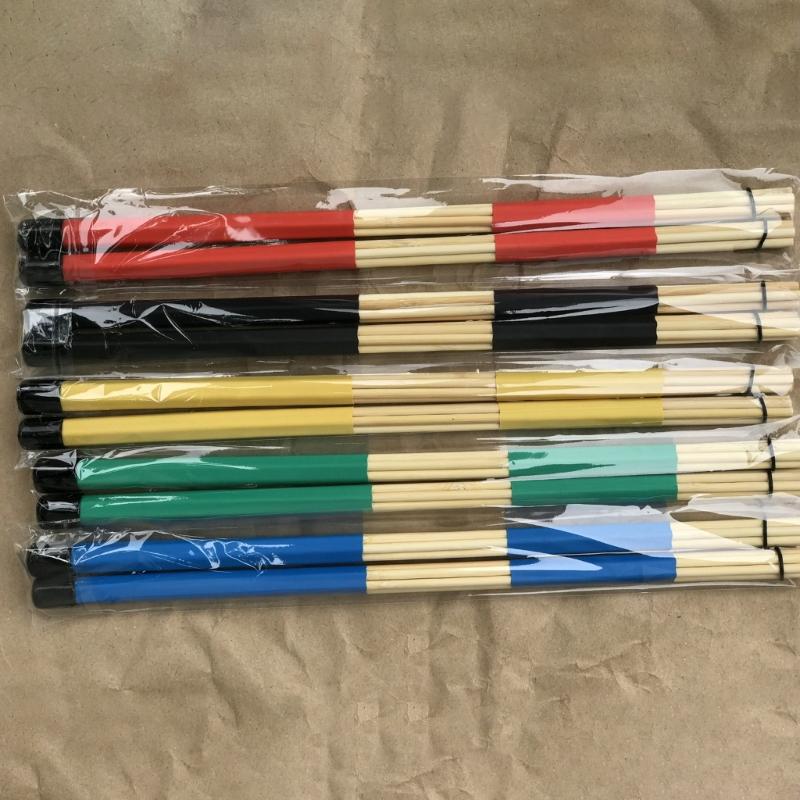 1 Pair Bamboo Drumsticks Brushes Multi-Rod Bundle Sticks for Folk Music