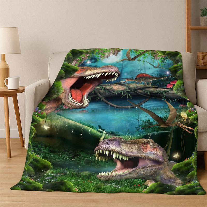 3D Illusion Pattern Hallucination Underwater Flannel Blanket Soft Warm Blanket Throw Blanket for Bedroom Living Room Bed Travel