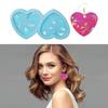 Heart Earring Resin Mold Jewelry Casting Mold Silicone Pendant Mould Holographics Epoxy Resin Mold for Keychain Crafts