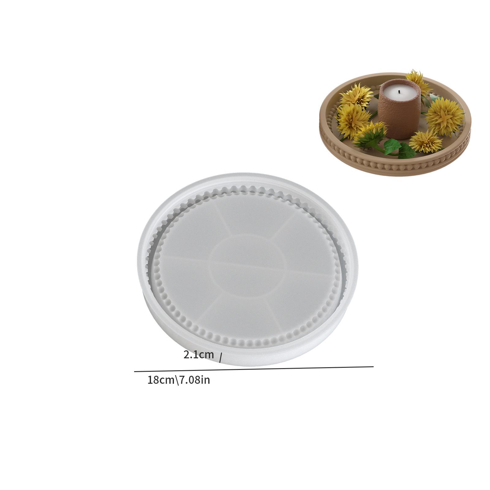 Silicone Mould Round Storage Box Mould Diy Aroma Plaster Dish Silicone Round Bubble Beads Tray For Home Decor Diy Crafting