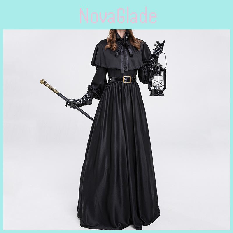 Unique Plague Doctor Costume With Long Beak Mask For Halloween Party Cosplay
