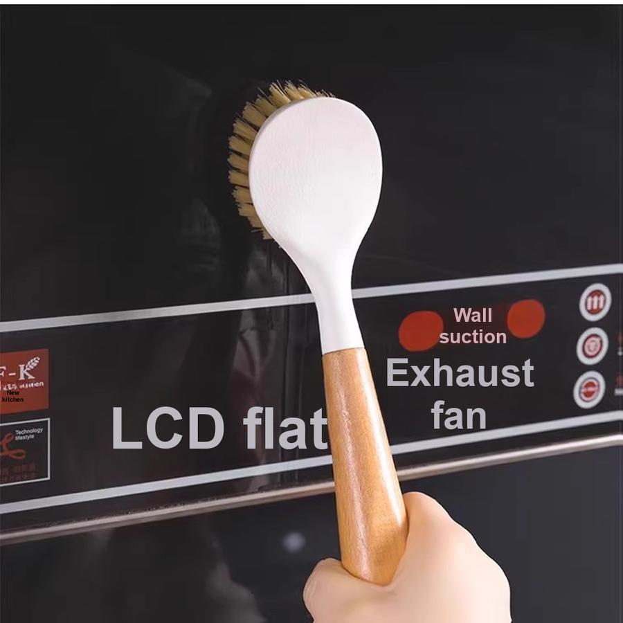 5 pcs Household Kitchen Brush Cleaning Gadget Long Handle Cleaning Brush for Pots and Pans, Bowl Scraper, Sisal