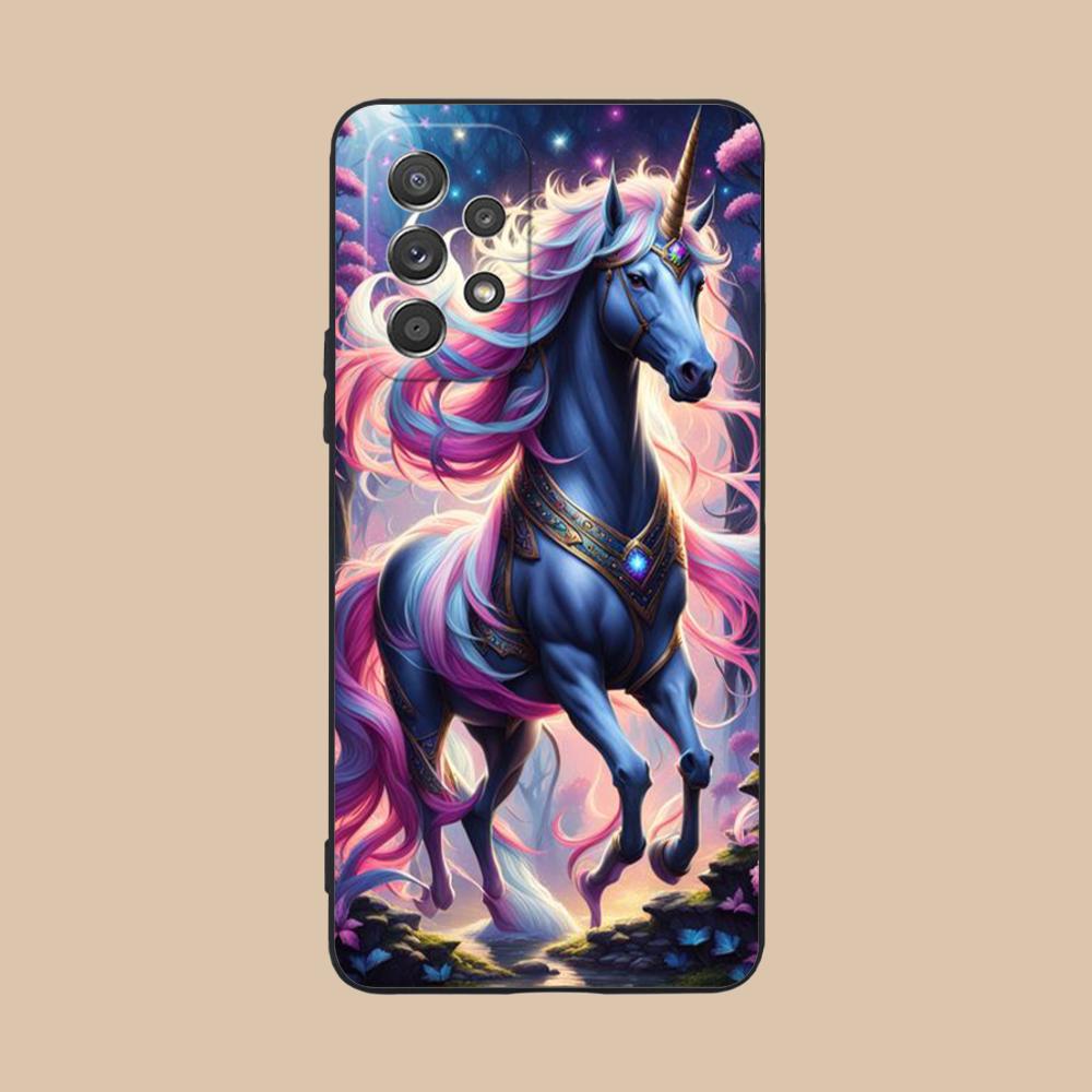 Fantasy Unicorn Mobile Phone Case for Samsung Galaxy M55 54 42 35 34 33 32 23 22 15 14 13 12 F55 5G Colorful Cover Luxury Pretty
