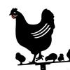 Chicken Silhouette Stakes for Yard Outdoor Garden Statue Decoration, Shadow
