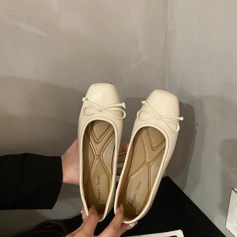 Fashion Silver Single Shoes Female Summer 2025 New Square Head Leather Shoes for Women Lightweight Comfortable Loafers Sapatos Femininos