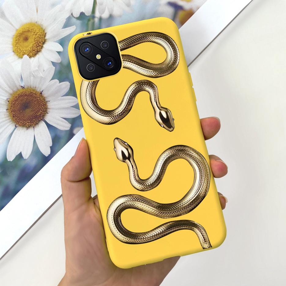 For Oppo Reno 4Z 5G Case CPH2065 Lovely Candy Painted Cover Soft Silicone Phone Case For Oppo Reno4 Z Reno4Z Fundas 6.57'' Coque
