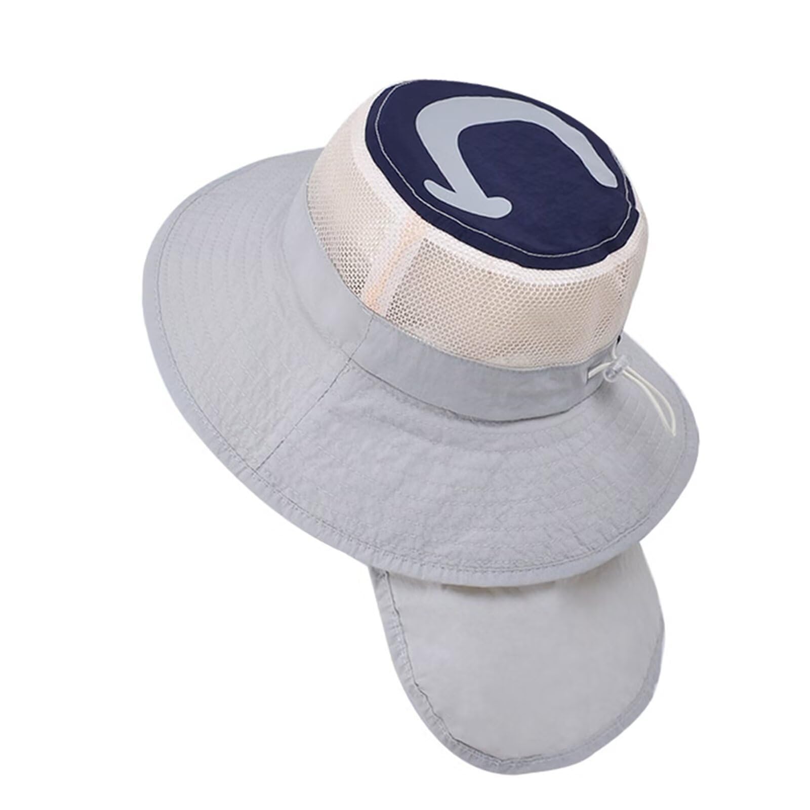 

Детская летняя кепка с клапаном UPF, быстросохнущая, дышащая, влагоотводящая, широкополая шляпа от солнца, регулируемая шляпа от солнца, шляпа с защитой от УФ-лучей, детская шляпа сафари, серая, одна серый