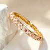 Traditionelles Vintage Cloisonné Armreif Buntes Damen Handarmband Chinesischer Blumenarmreif Mädchen