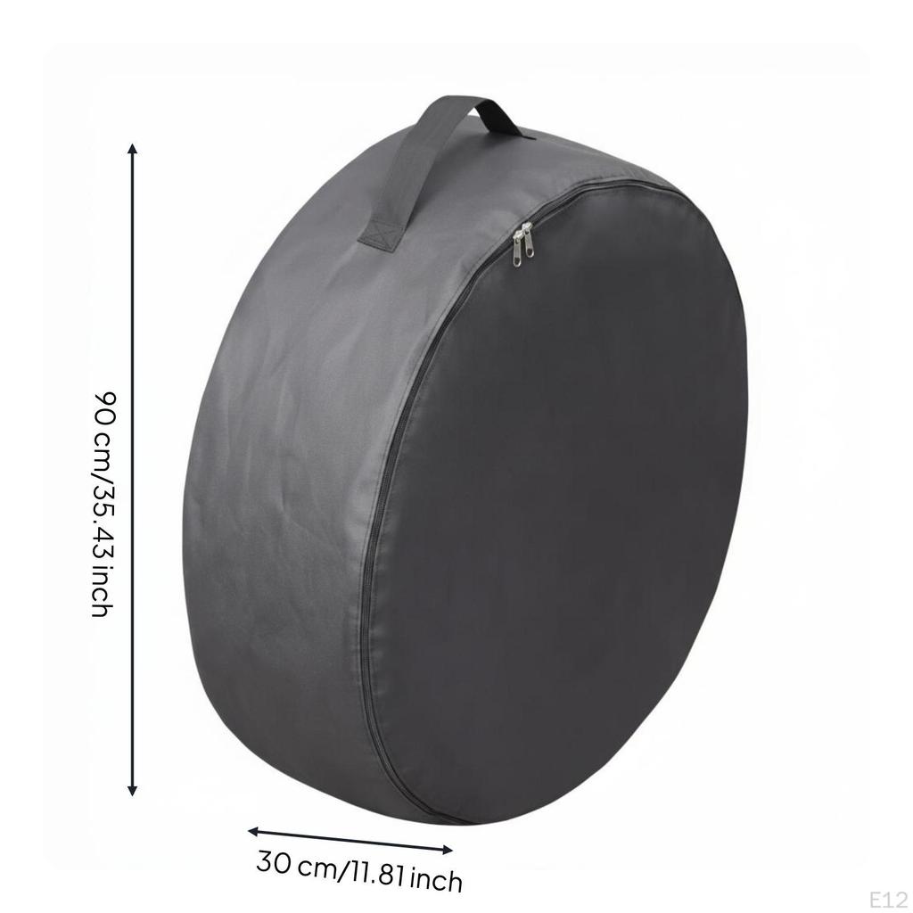 4 Pieces Car Tire Storage Bag Dustproof Spare Cover Waterproof Wheel for Garage,
