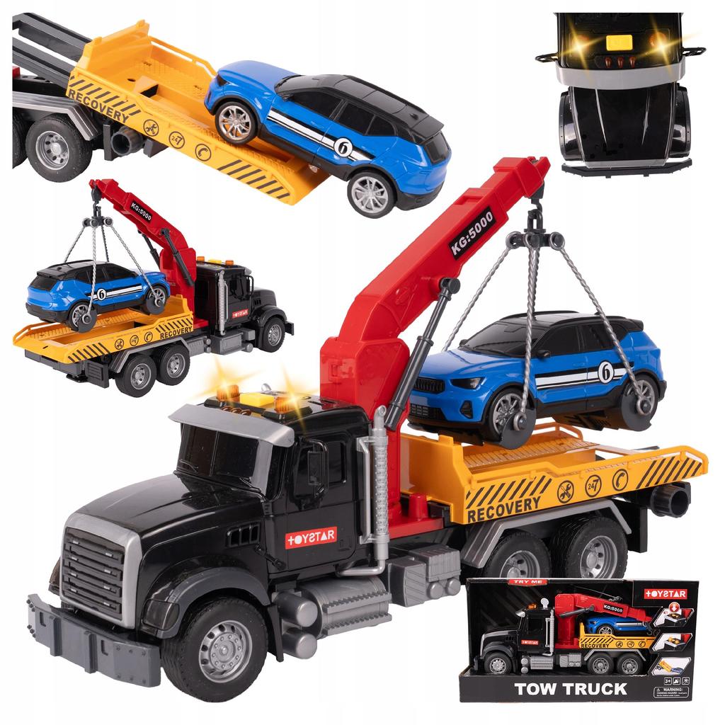 [PACZB] Tow Truck with Crane, LED Sound + Car Z3156