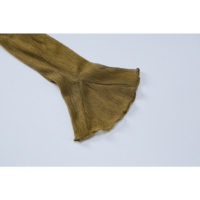 GMXIA Dámský podzimní čistě sexy Spice Girl top svetru s dlouhým rukávem a výstřihem bez ramínek