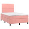 3142958 vidaXL Divan Bed with Mattress Pink 120x200 Cm Velvet
