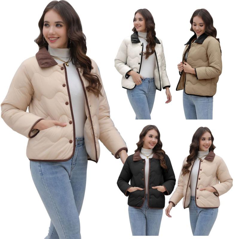 

women s cotton padded jacket S белый