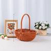Pastoral Style Round Rattan Imitation Flower Basket - Decorative Handheld Barrel for Flower Arrangements and Gifts