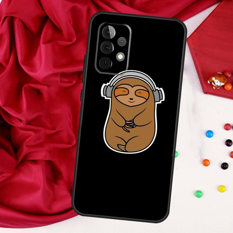 Kawaii Cute Sloth Face For Samsung Galaxy A55 A53 A33 A13 A35 A15 A36 A56 A26 A16 A22 A32 A52 A54 A34 A06 A05 Case