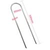 Galvanized 6-Inch U-Shaped Ground Nails for Artificial Turf, Greenhouses, Lawns, and Geogrid Fixing