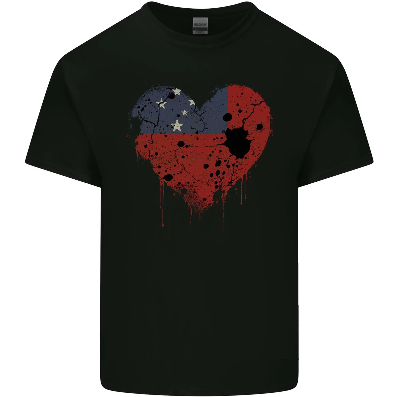 Love Samoa Flag Samoan Day Football Kids T-Shirt Childrens L