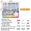 Guang Na 157 Double-Line Metallic Glitter Marker Set - 24 Colors