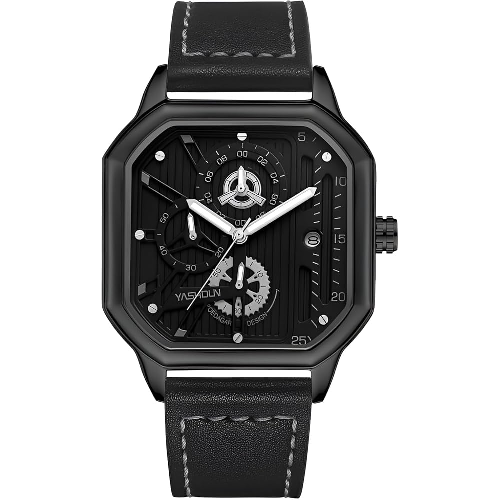 Maplefea Racing Mechanical Sports Watch Men s Analog Quartz Chronograph Waterproof Big Dial