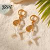 Versatile Skin Tone Earrings 1 Pair Women Earrings Starfish Shell