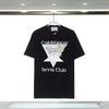 280g Double Yarn Cotton T-Shirt Couples Casablanca Castle Print Short Sleeve Round Neck Loose Fit