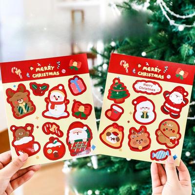 Urocze naklejki świąteczne, dekoracyjne naklejki do planera dla dzieci, urocze i o wysokim poziomie wyglądu, świąteczne artykuły papiernicze, małe naklejki