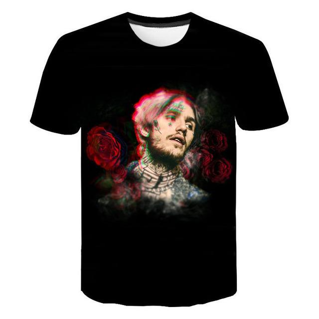 Buy Singer Lil Peep 3d Printed T -Shirt Rapper Hip -Hop Harajuku ...