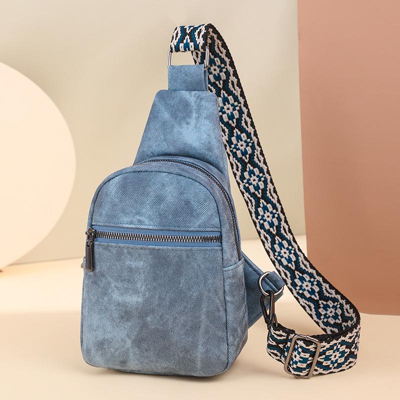 Wide Shoulder Strap Chest Bag Single Shoulder Bag Crossbody Bag Women's Bag