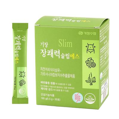 Kijang Jang Kwae Ryuk Slim, Psyllium Husk Fiber Supplement for Gut Health, 5.5g X 30 Pack