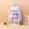 Large Capacity Backpack Color Block Student Schoolbag