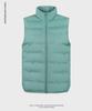Men's and Women's Graphene Heated Light Duck Down Vest with Stand Collar