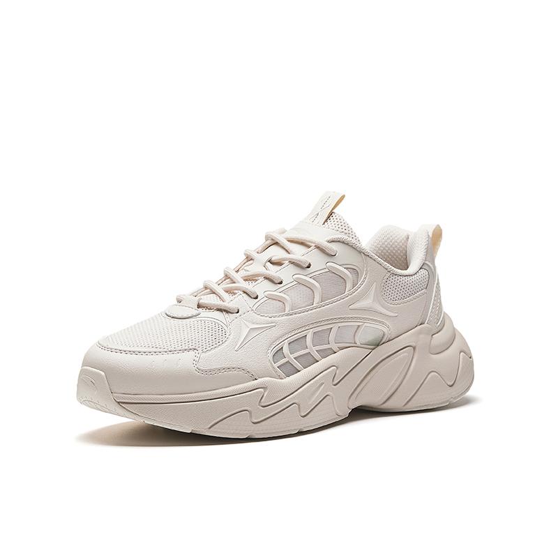 Anta Pulse Comfortable Lightweight Versatile Thick Sole Height Increasing Non-Slip Low-Top Casual Shoes Men sneaker Mud-Gray 112628851-1