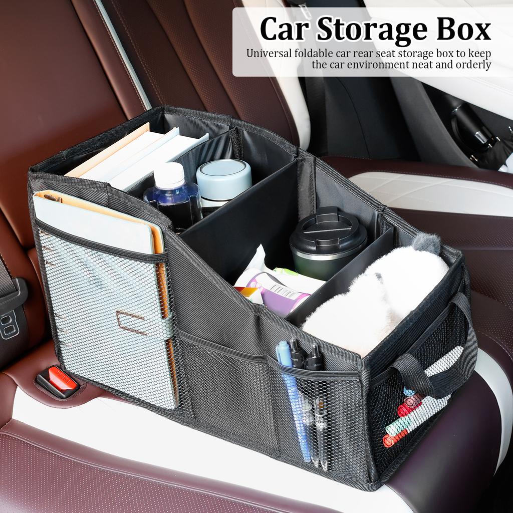 Car Trunk Storage Box Automotive Backseat Trunk Cargo Organiser Bin Folding Multi-Purpose For SUV MPV Auto Seat Back Box