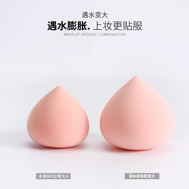 Heart-Shaped Peach Beauty Sponge: Dual-use, Non-Powder Absorbing, Dry & Wet