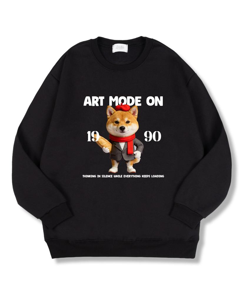 TI.GLAKE Artmodeon Oversized Double-Sided Sweatshirt Black