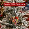 Light Bulb Shaped Refillable Bottles Christmas Ornaments Plastic Candy Containers DIY Christmas Ball Plastic Baubles