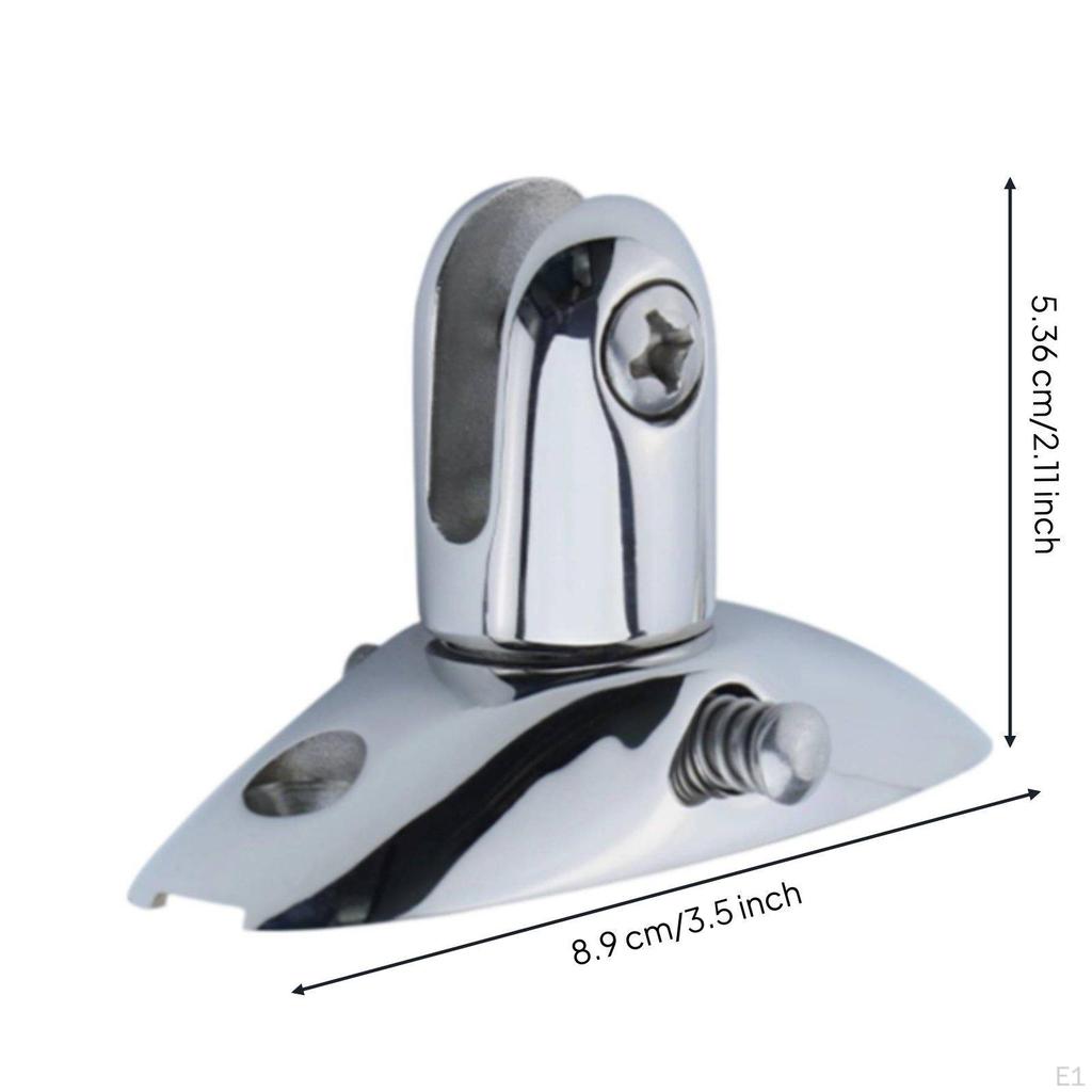 Yacht Canopy Bracket Detachable Protrusion Fitting Polished Finish Boat Awning Base