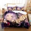 New Murasaki Shion Bedding Set Single Twin Full Queen King Size Bed Set Adult Kid Bedroom Duvet Cover Sets Anime Kawaii Girl Bed