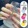 3Pcs Nail Polish Glue Set, Solid Color Glue Glitter Sequins Phototherapy Nail Polish Glue