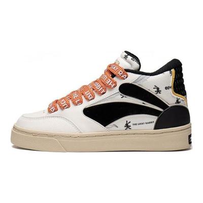 Li Ning Disney Oswald X Weigu 180 Міцні Дихаючі Кросівки Середньої Висоти Жіночі кросівки Білий Чорний AECT020-1