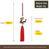 Diamond-Studded Auspicious Dragon Pendant with Red and Gold Tassel