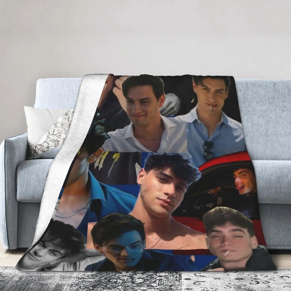 Culpa Mia Collage Nick Plush Blanket for Kids  Soft Flannel Throw for Couch Chair Sofa or Bed  Warm Cozy  HighQuality Design