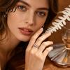 Lightweight Adjustable Ring Women Geometric Hollow Star Shape Opening Design Exquisite Craftsmanship Jewelry Finger Titanium Steel Versatile Gift