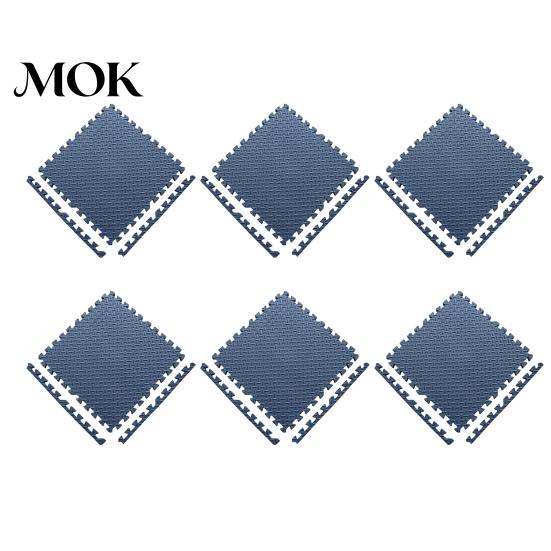 Protective Exercise Mat 6Pcs Gym Floor Mats, EVA Foam Puzzle Interlocking Tiles for Yoga Pilates Training Pad Home Gym, Kids Play Areas, Kitchen